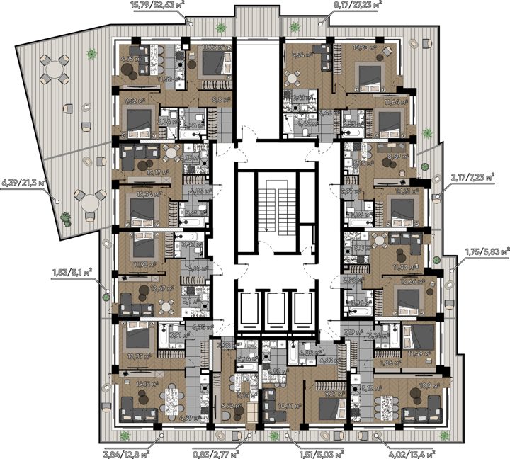 2-комнатная квартира, 50,6 м² — фото 2