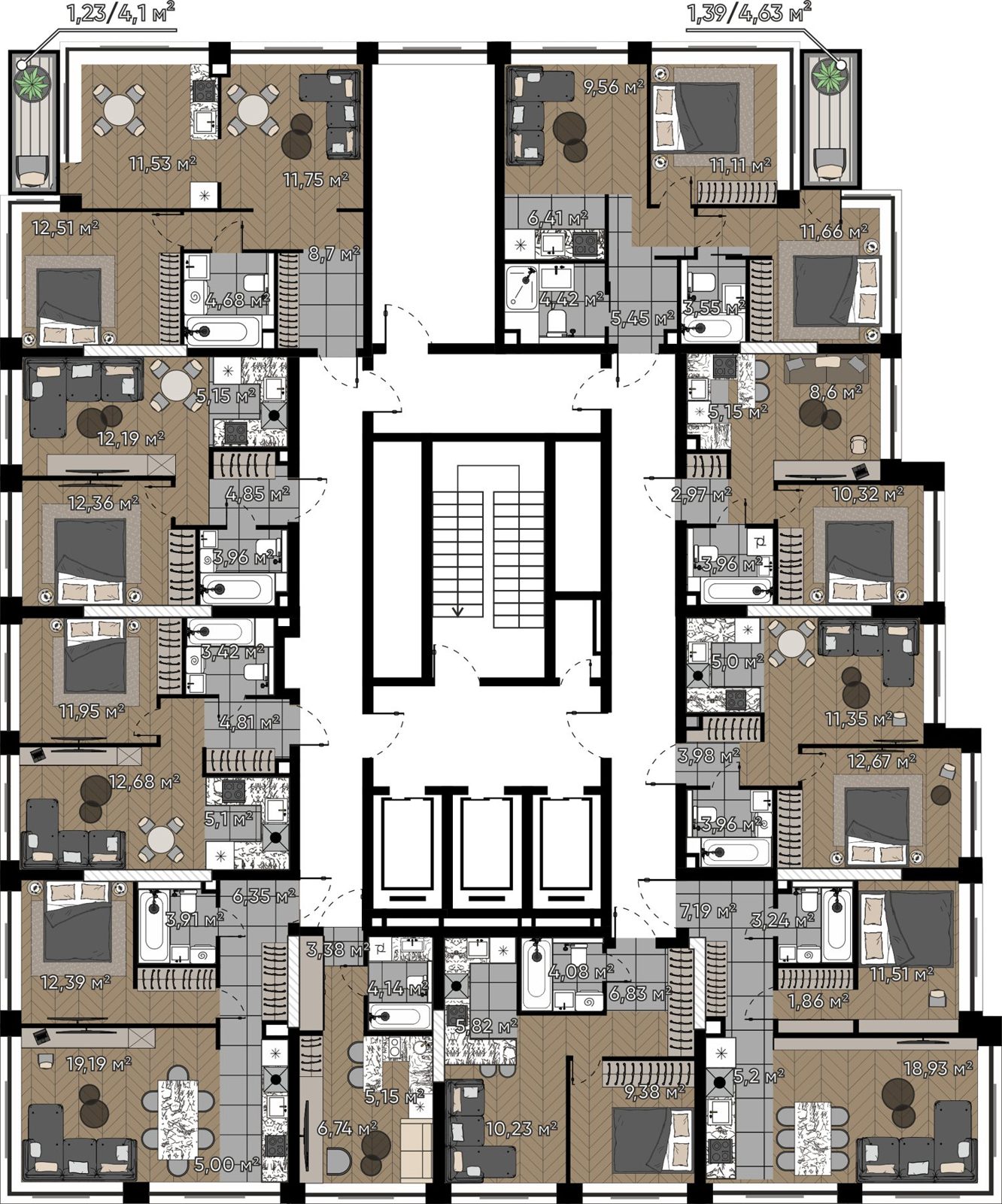 2-комнатная квартира, 47,9 м² — фото 2