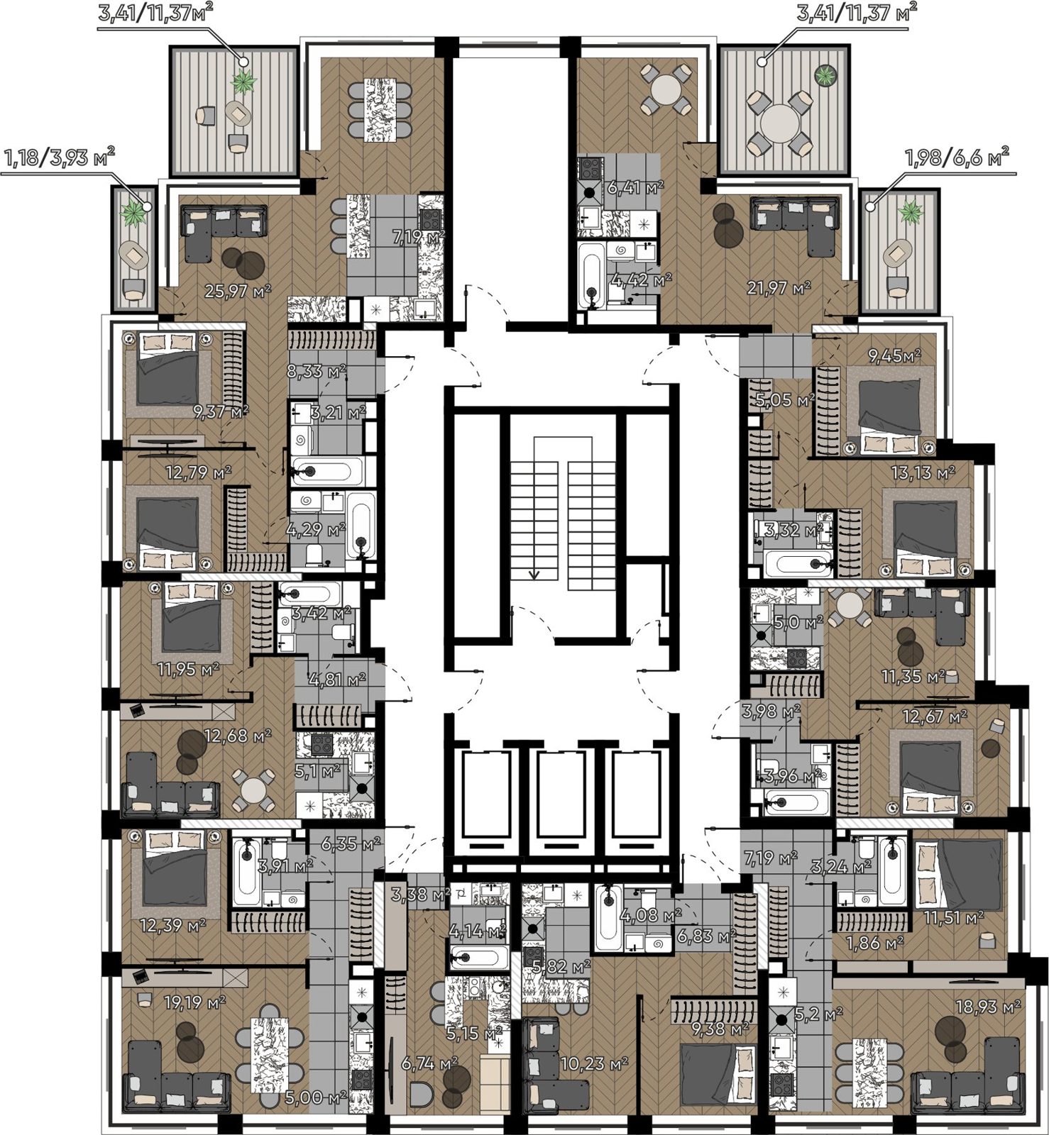 3-комнатная квартира, 69,1 м² — фото 2