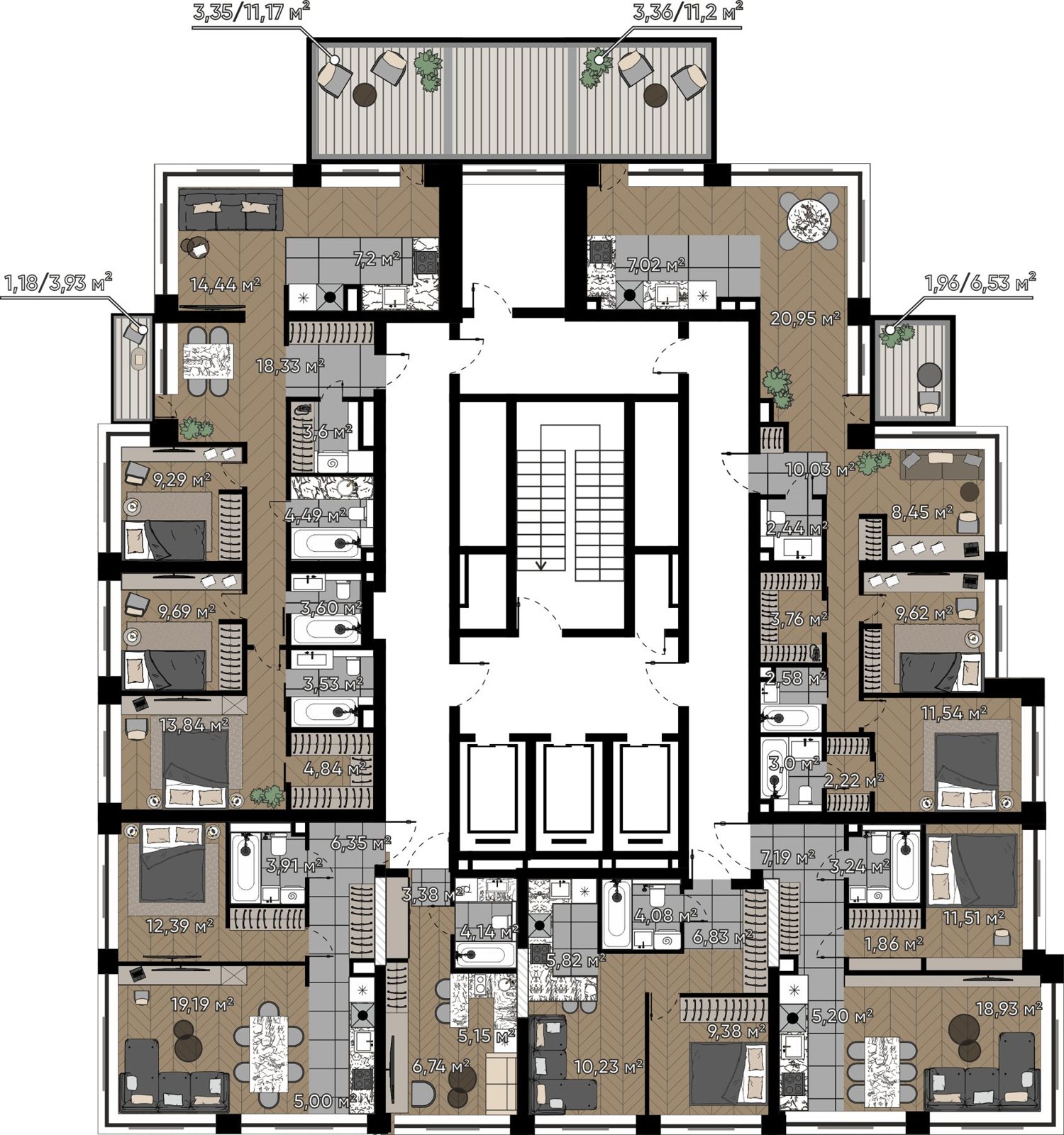 2-комнатная квартира, 36,3 м² — фото 2