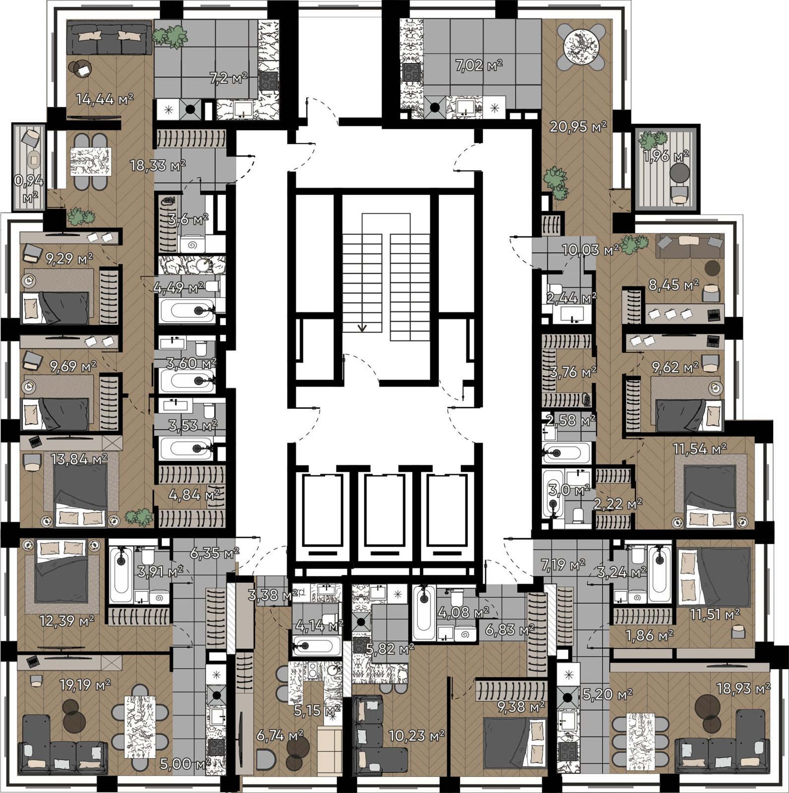 4-комнатная квартира, 92,8 м² — фото 2