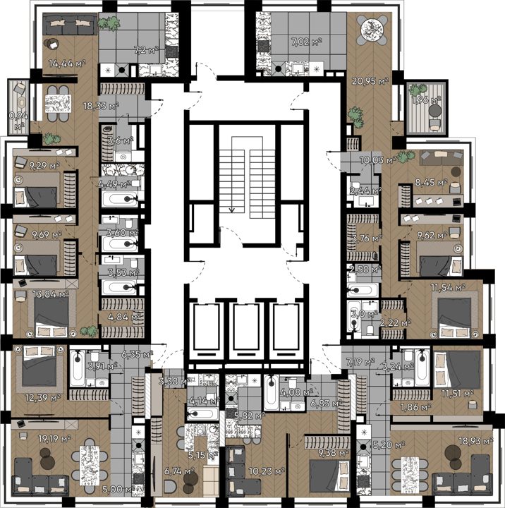 4-комнатная квартира, 92,8 м² — фото 2