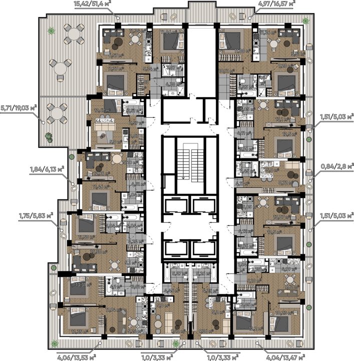 3-комнатная квартира, 54,3 м² — фото 2
