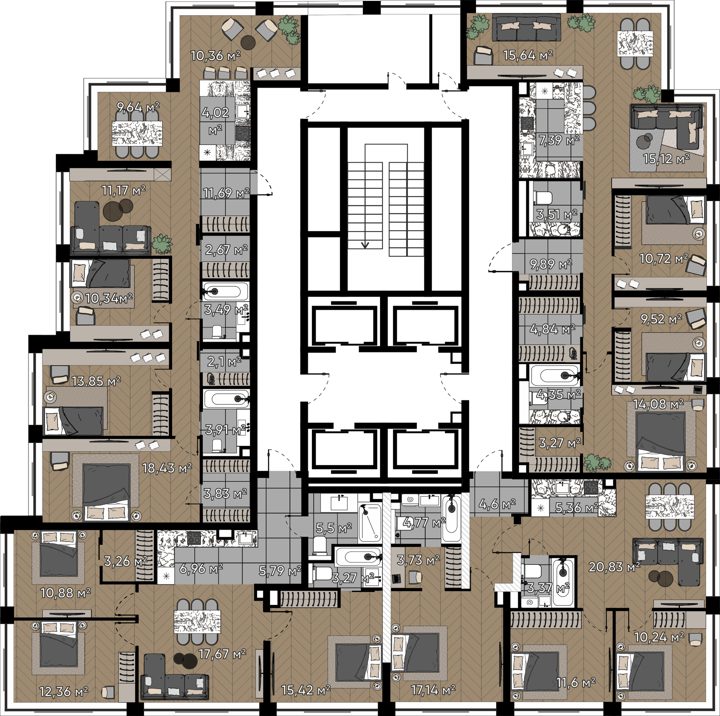 4-комнатная квартира, 81,6 м² — фото 2