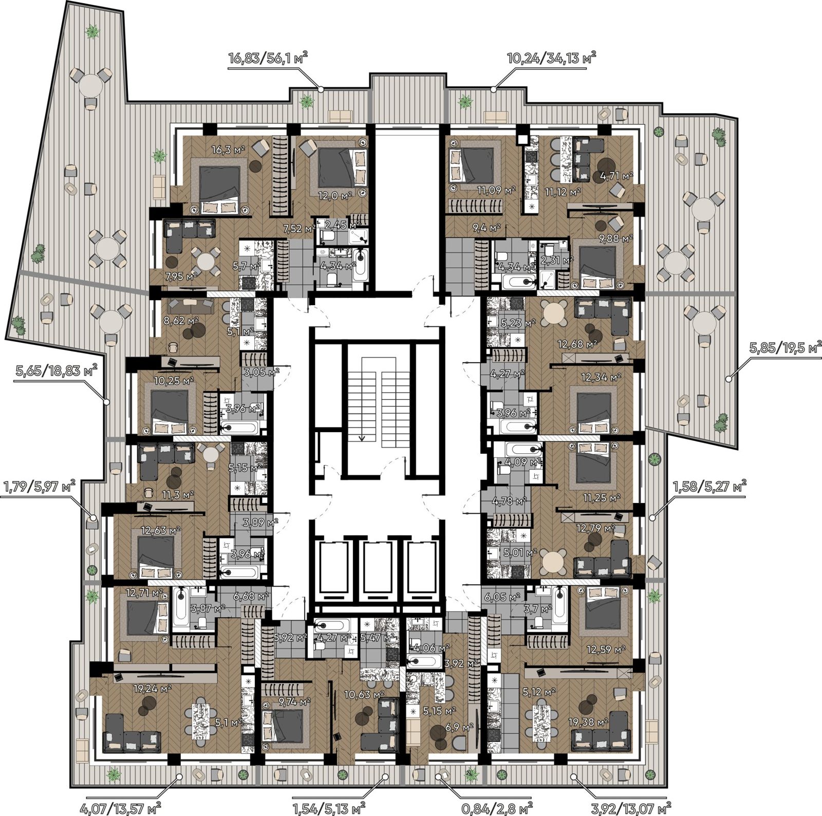 2-комнатная квартира, 38,6 м² — фото 2