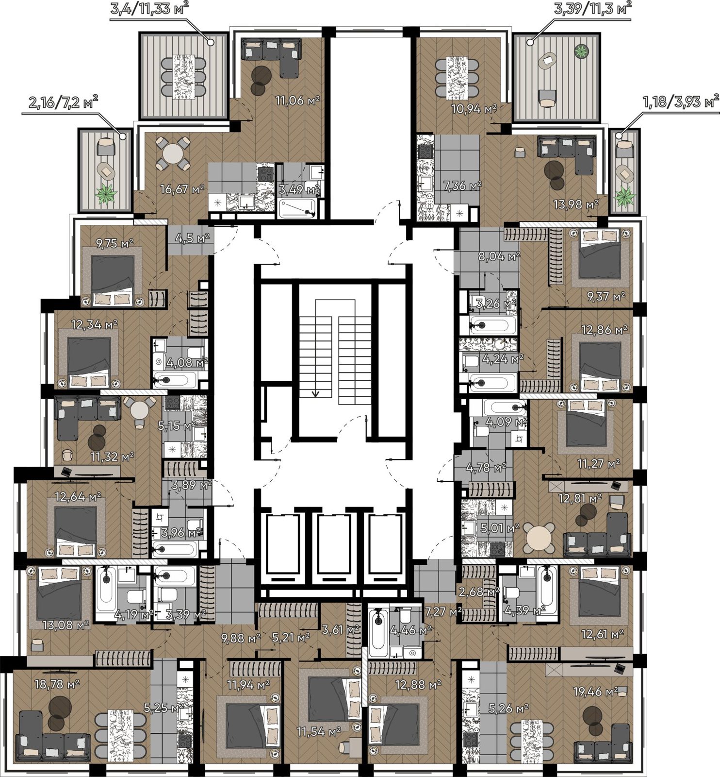 4-комнатная квартира, 74,6 м² — фото 3