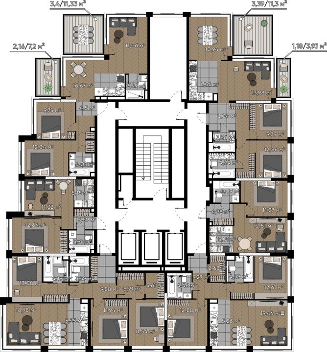 4-комнатная квартира, 74,6 м² — фото 3