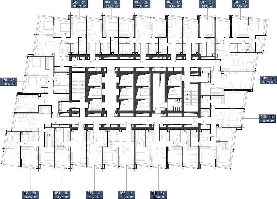 1-комнатная квартира, 54,7 м² — фото 3