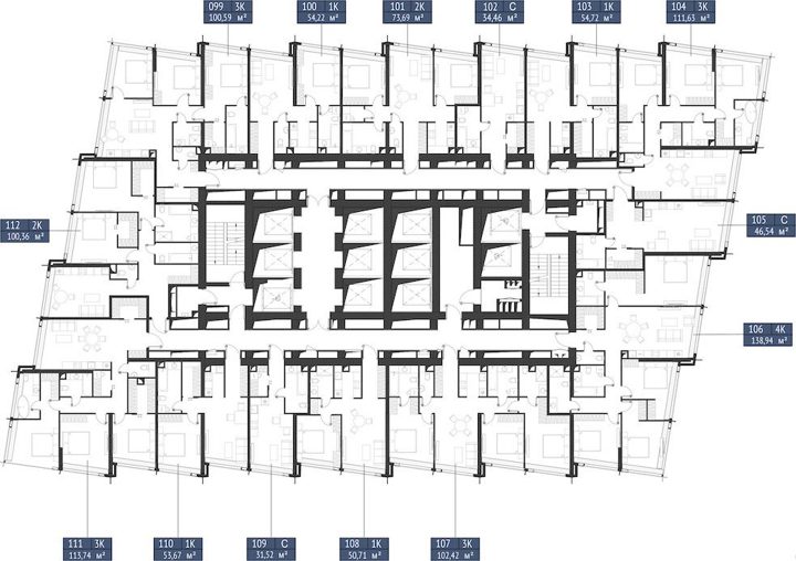 2-комнатная квартира, 100,4 м² — фото 2