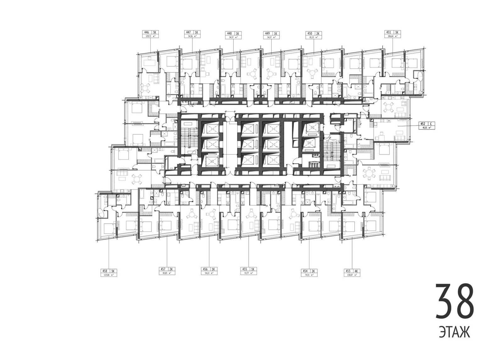2-комнатная квартира, 83,8 м² — фото 2