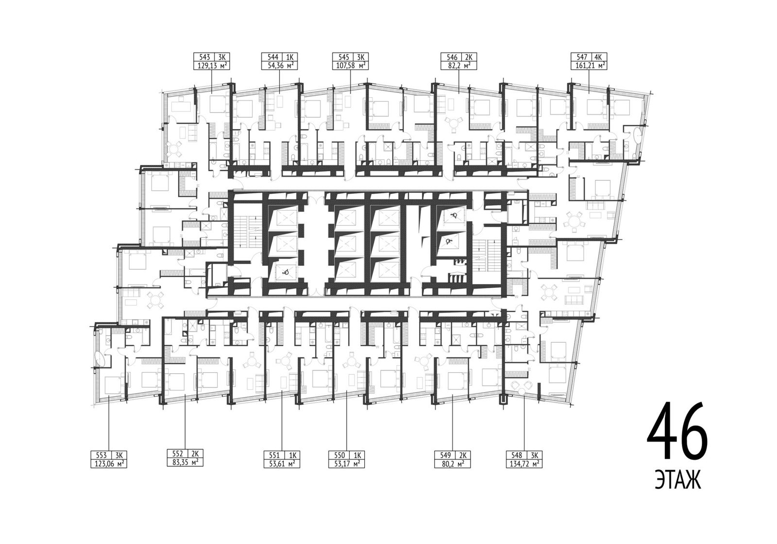 3-комнатная квартира, 123,1 м² — фото 2