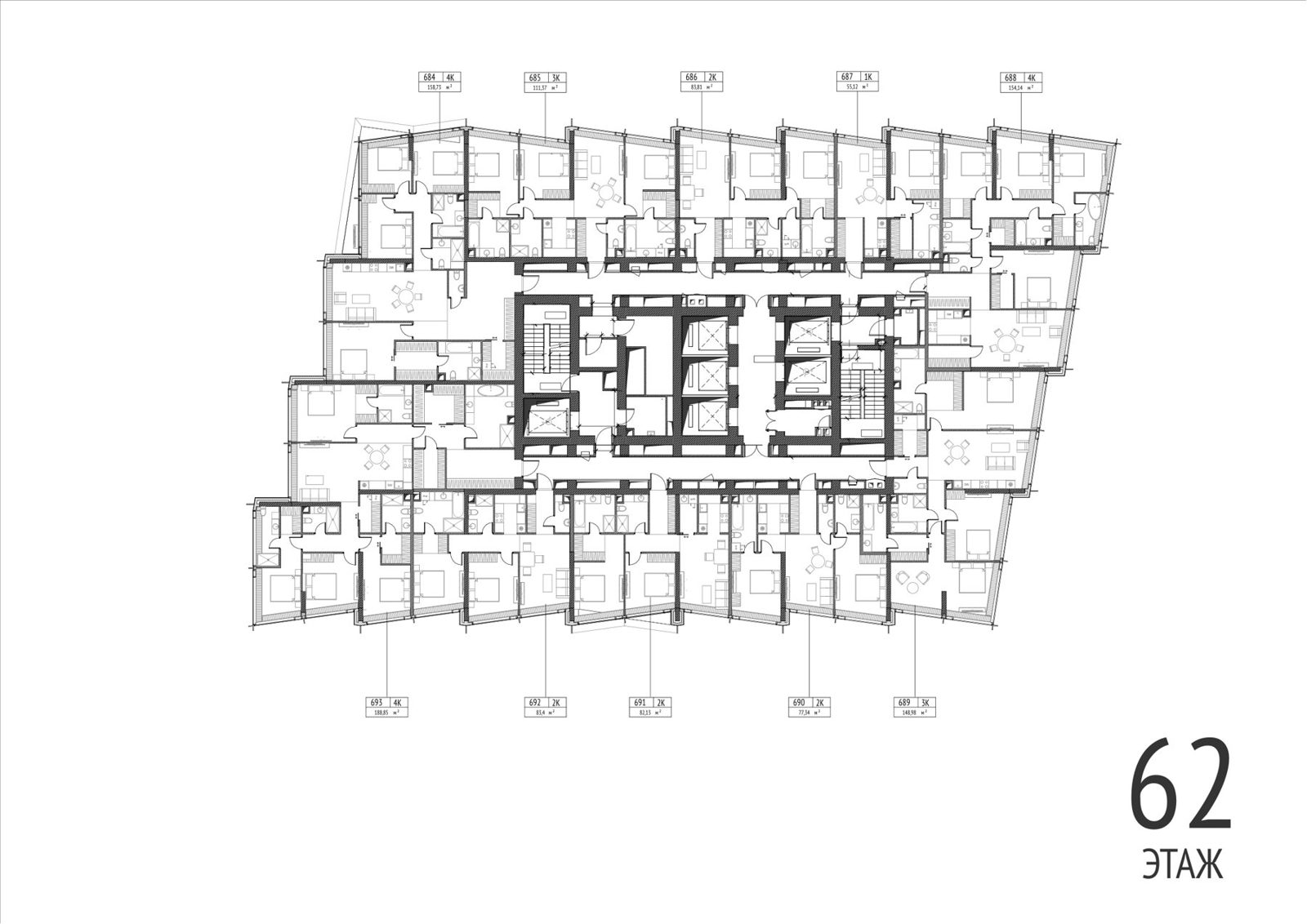 2-комнатная квартира, 83,8 м² — фото 2
