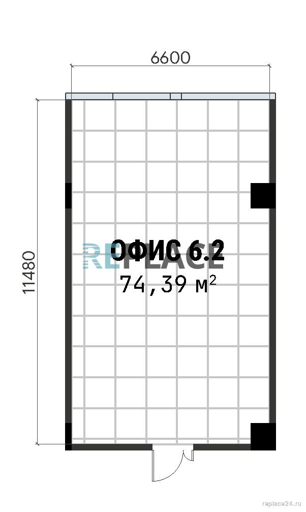 Офис, 74,4 м²