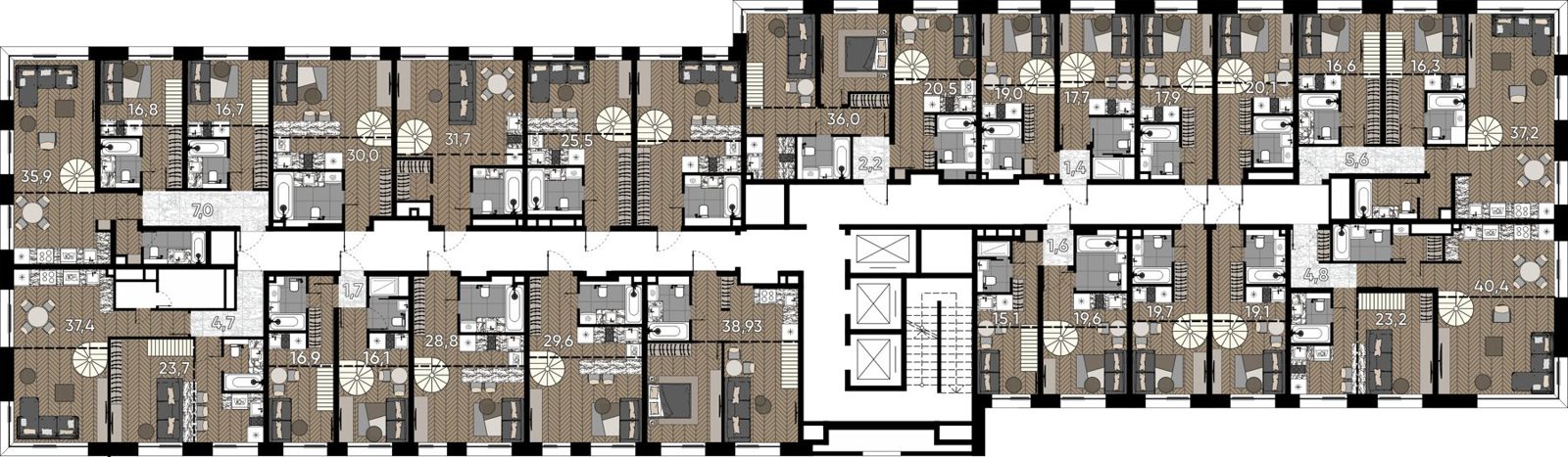 Апартаменты-студия, 23,2 м² — фото 2