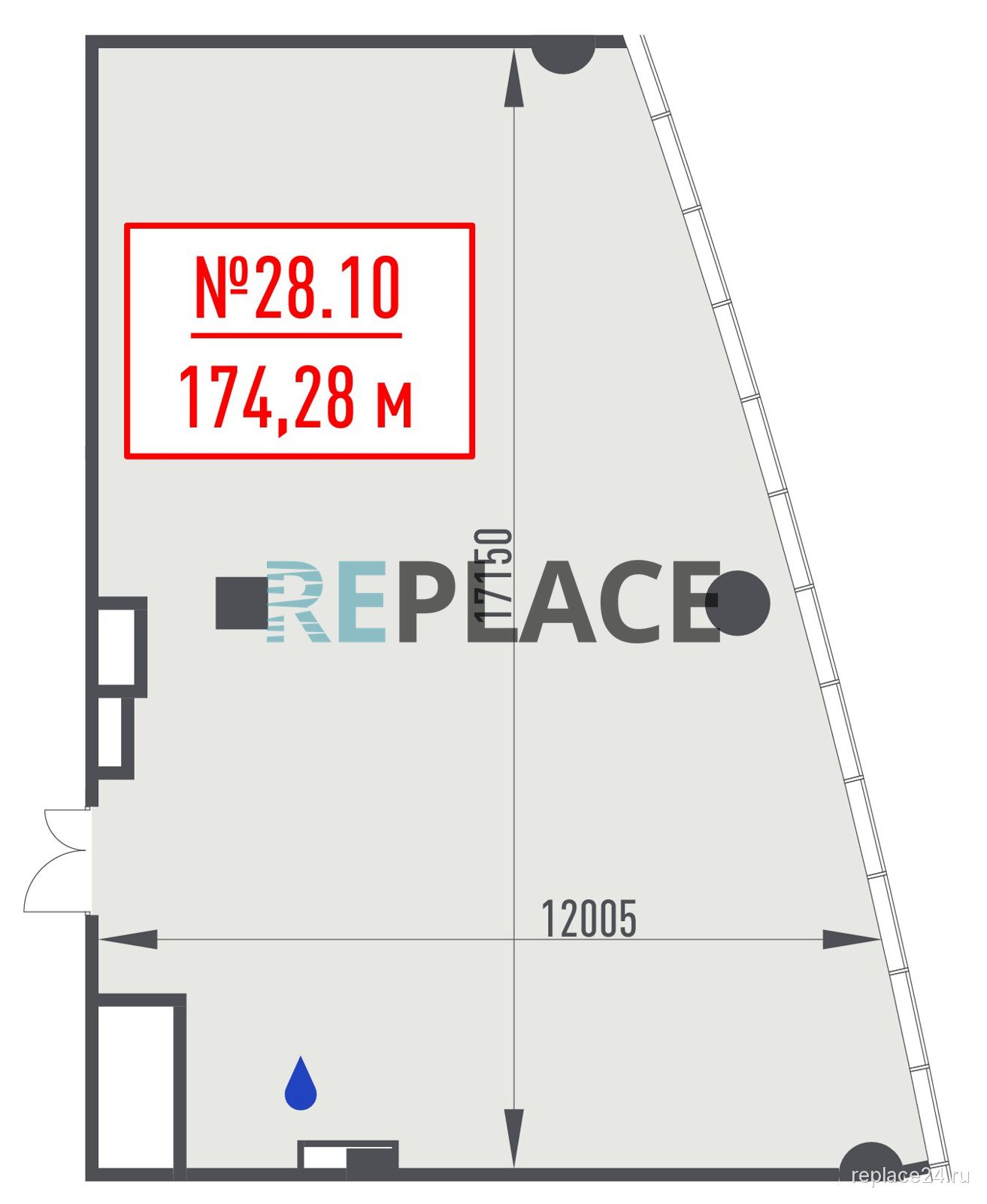Офис, 174,3 м²