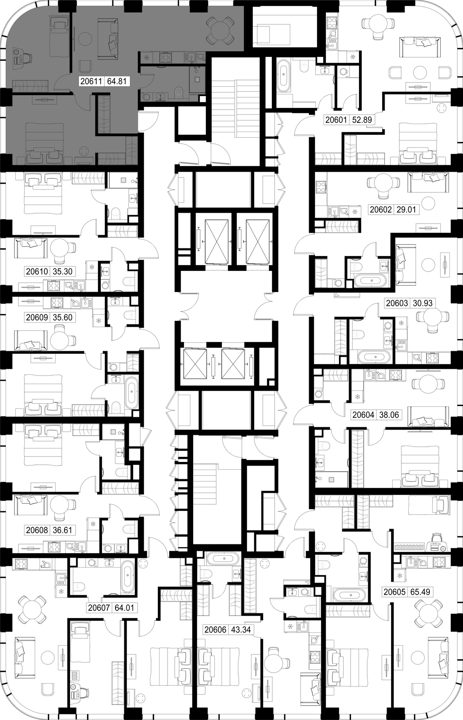 2-комнатная квартира, 64,8 м² — фото 2