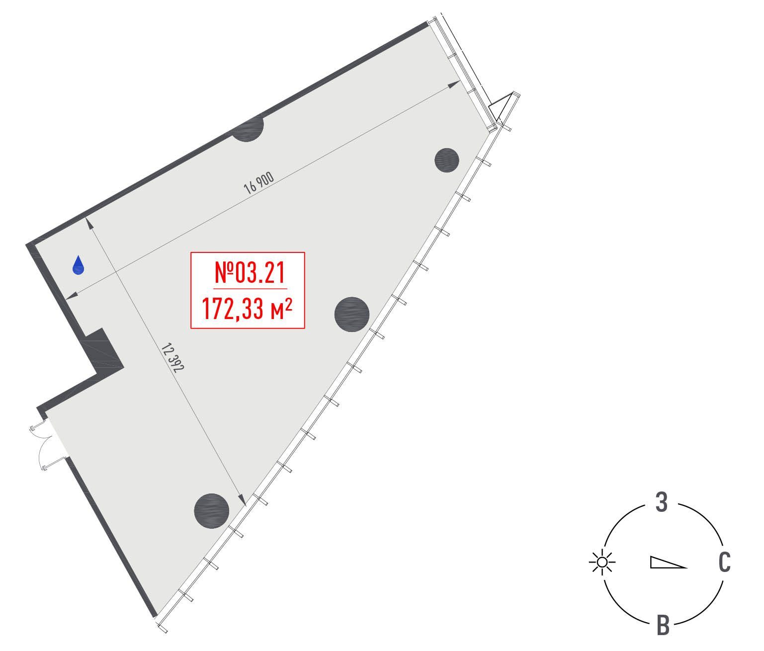 Офис класса A, 205,5 м²