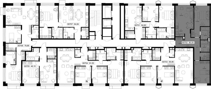 2-комнатная квартира, 80,5 м² — фото 2