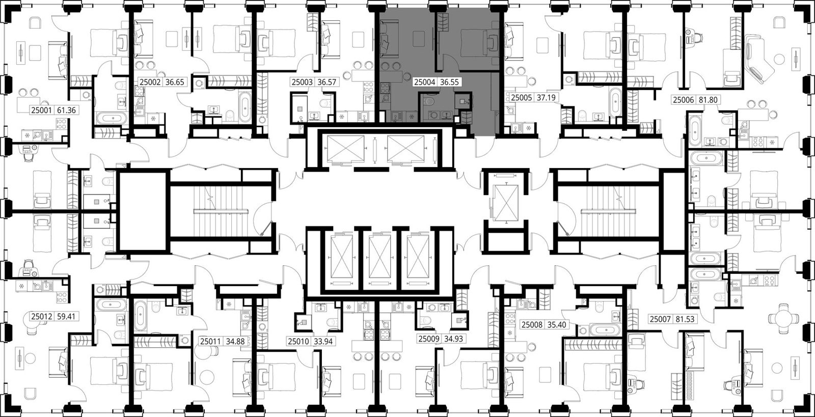 1-комнатная квартира, 36,5 м² — фото 2