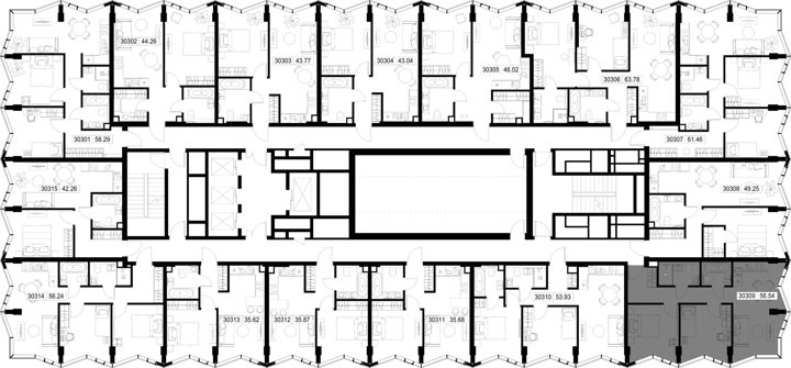 2-комнатная квартира, 56,5 м² — фото 2