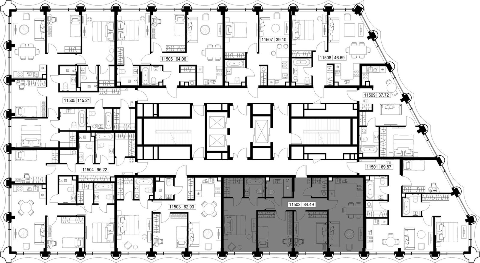 3-комнатная квартира, 84,5 м² — фото 2