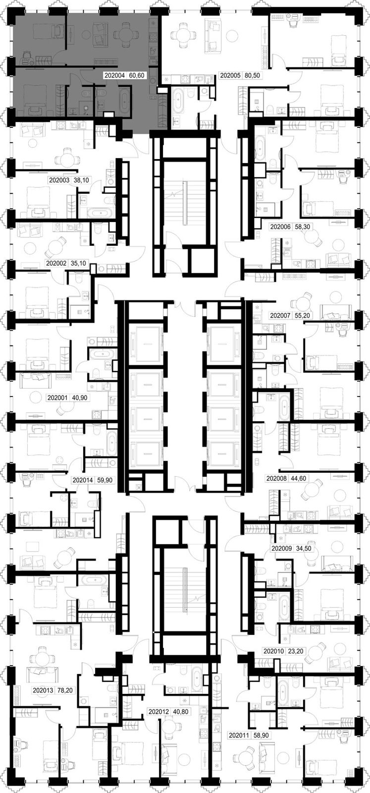 2-комнатная квартира, 60,6 м² — фото 2