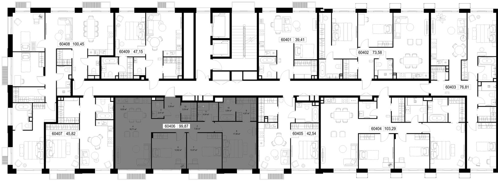 3-комнатная квартира, 99,9 м² — фото 2
