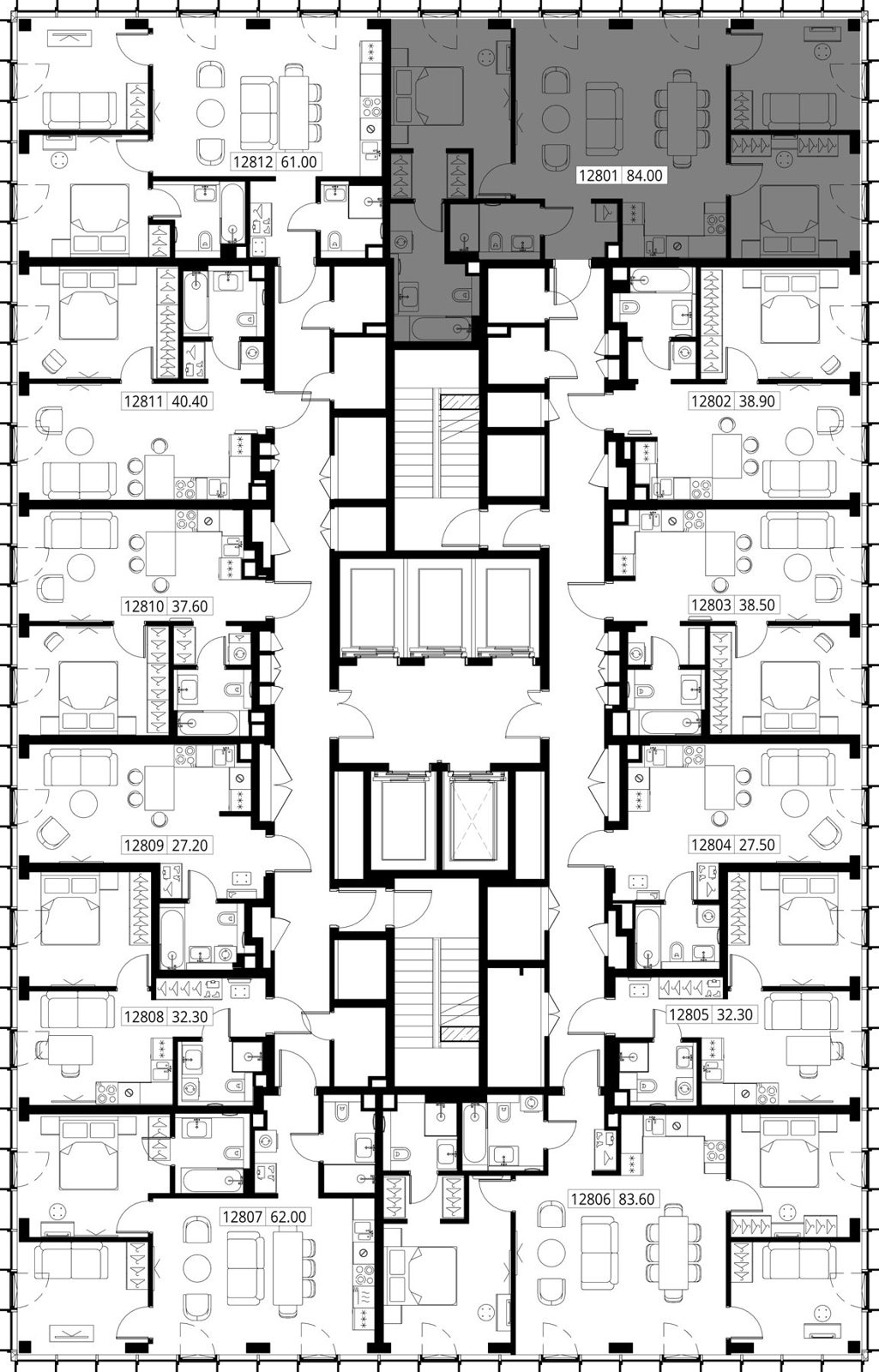 3-комнатная квартира, 84 м² — фото 2
