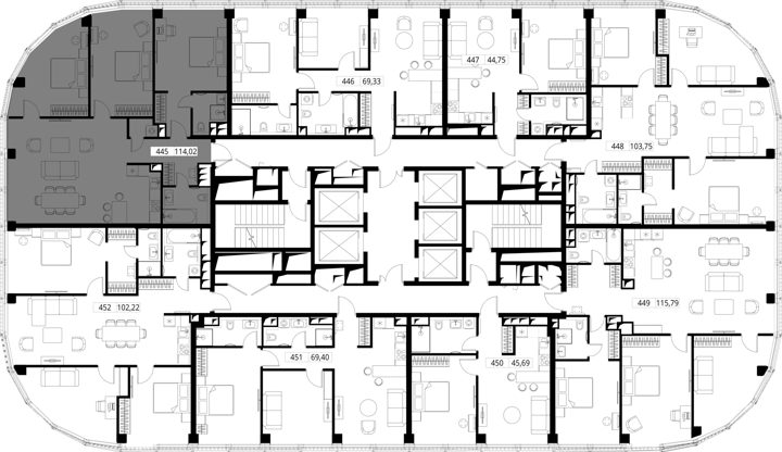 3-комнатная квартира, 114,4 м² — фото 2