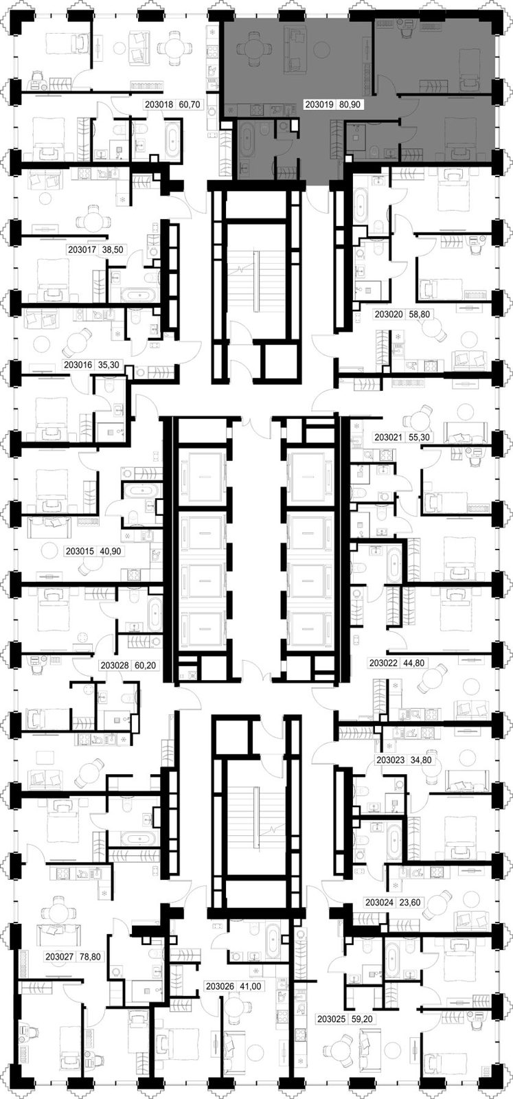 2-комнатная квартира, 80,9 м² — фото 2
