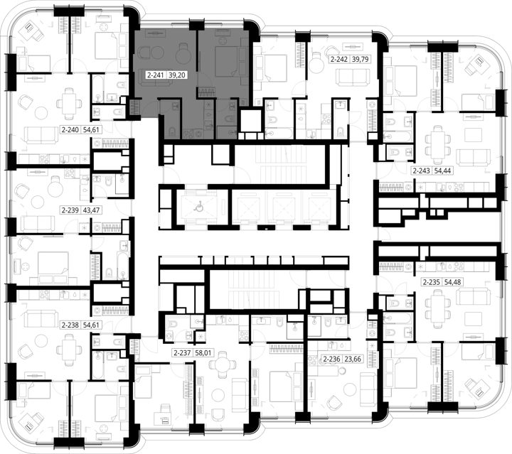 1-комнатная квартира, 38,6 м² — фото 2