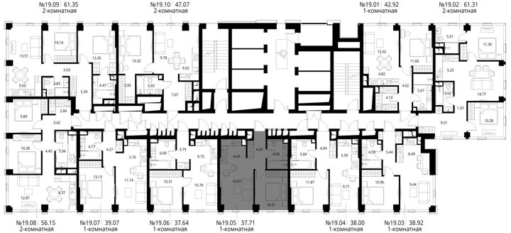 1-комнатная квартира, 37,7 м² — фото 2