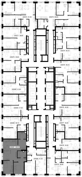 2-комнатная квартира, 65,5 м² — фото 2
