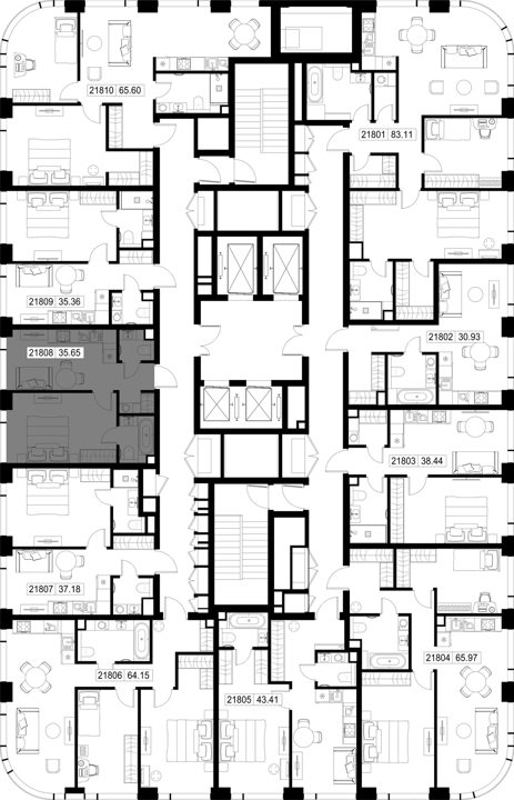 1-комнатная квартира, 35,6 м² — фото 2