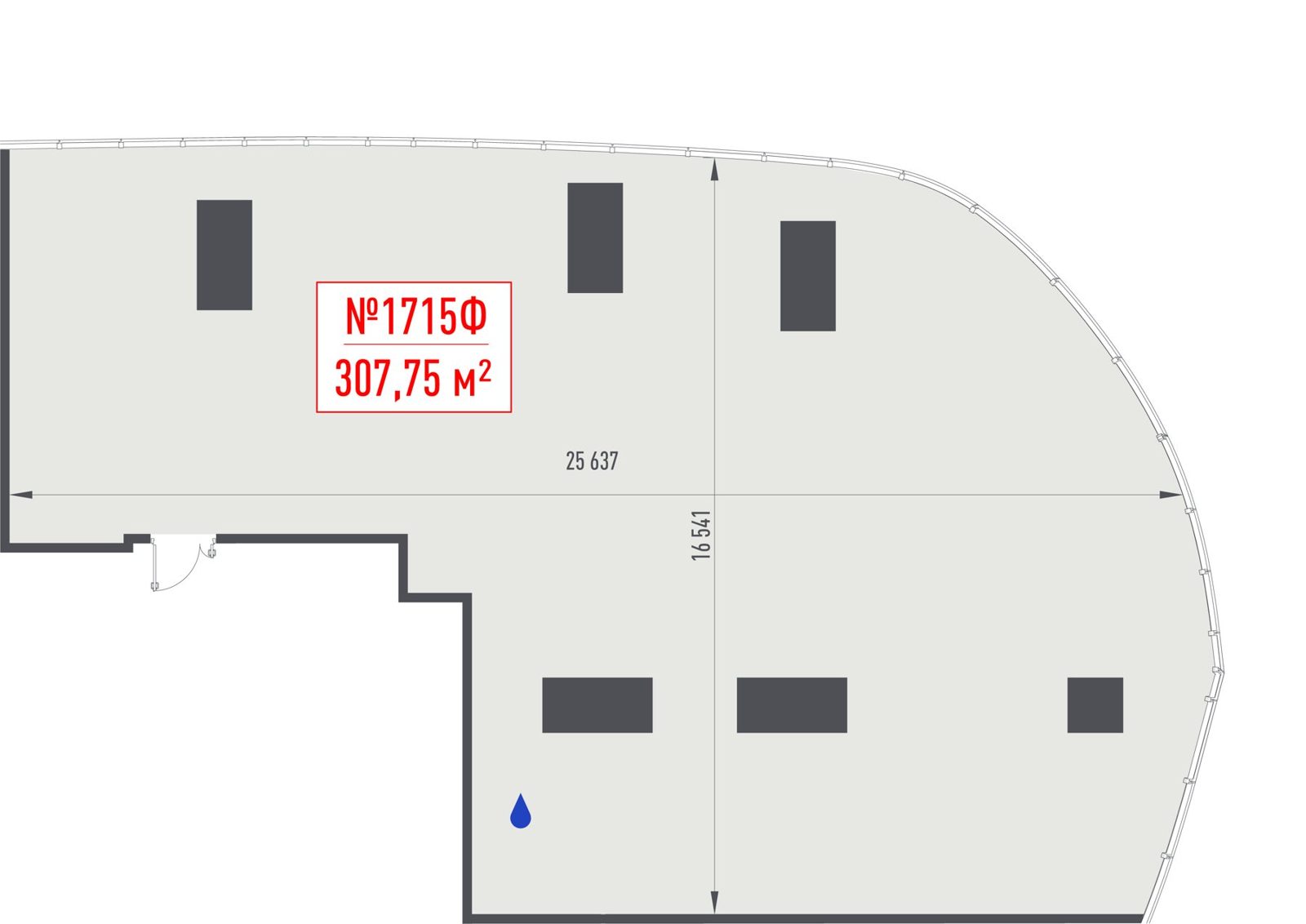Офис класса A+, 307,8 м²
