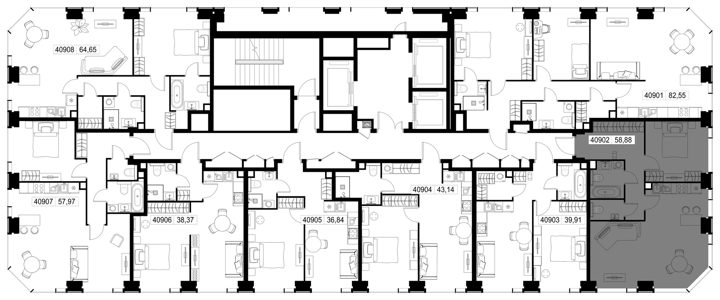 2-комнатная квартира, 58,9 м² — фото 3
