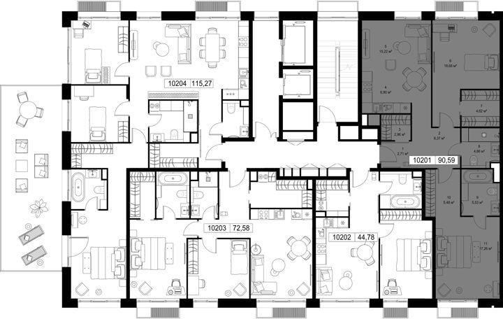 2-комнатная квартира, 90,6 м² — фото 2