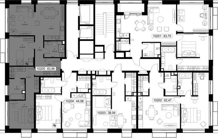 2-комнатная квартира, 84 м² — фото 2