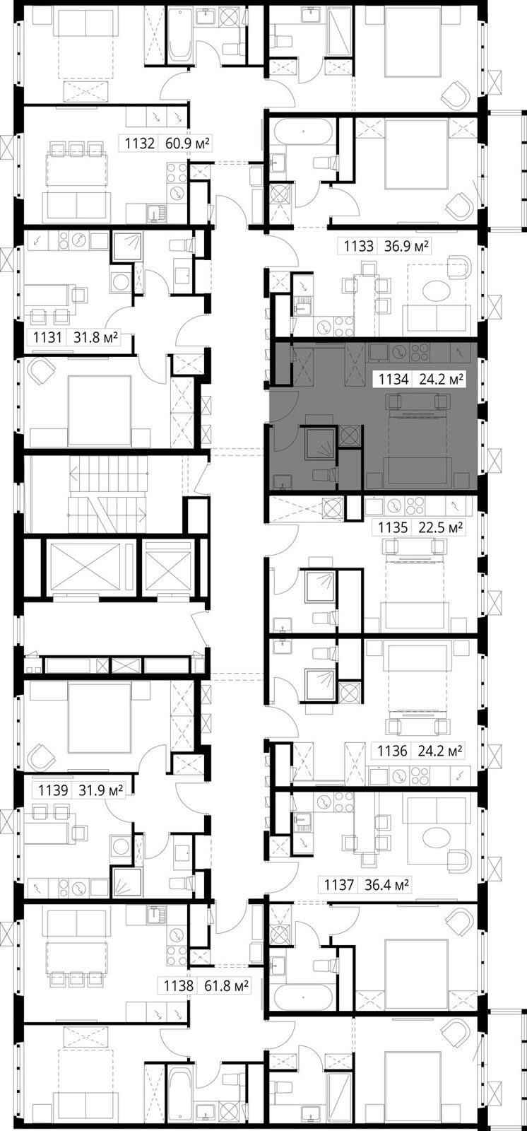 Квартира-студия, 24,2 м² — фото 2
