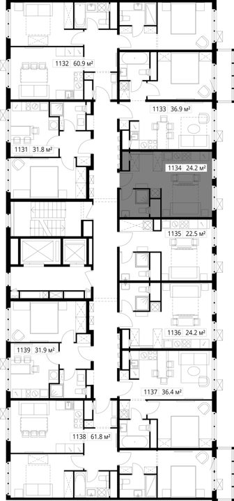 Квартира-студия, 24,2 м² — фото 2