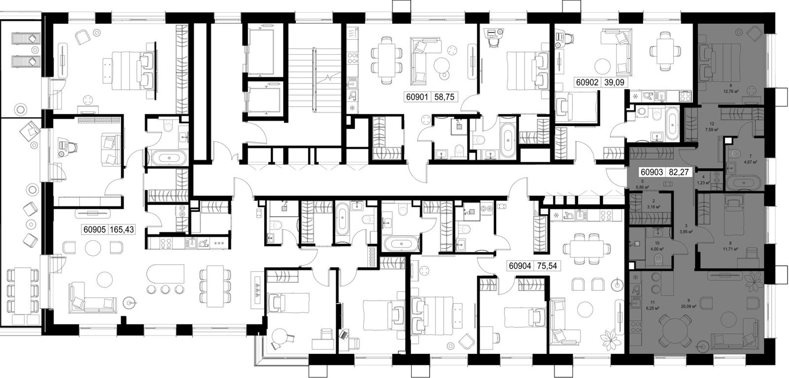 2-комнатная квартира, 82,3 м² — фото 2