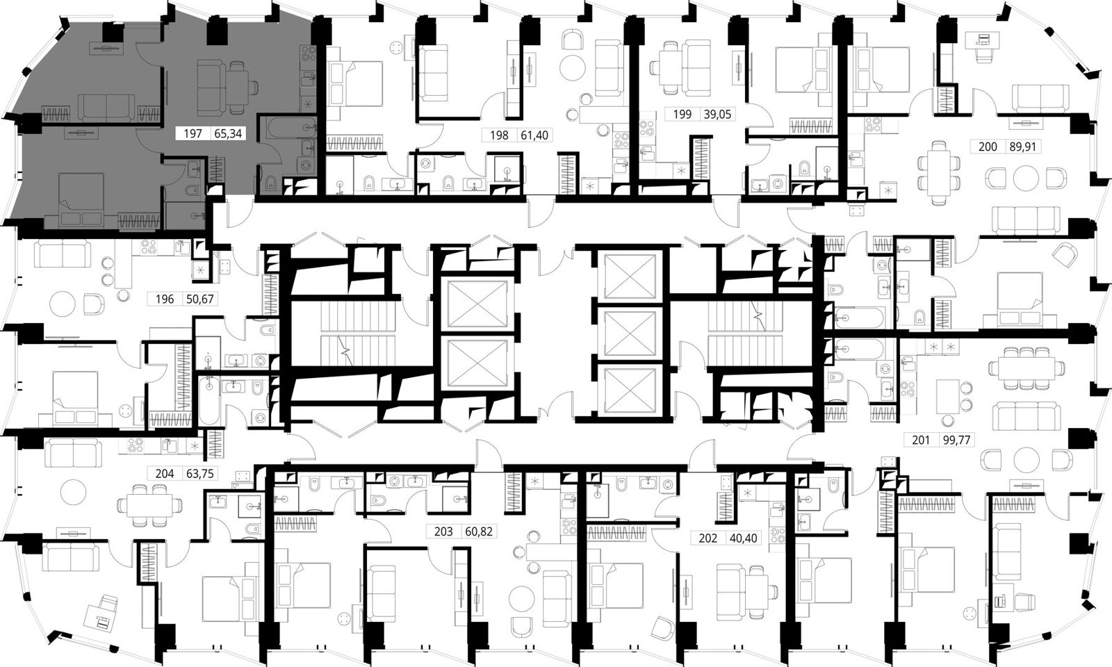 2-комнатная квартира, 65,7 м² — фото 2