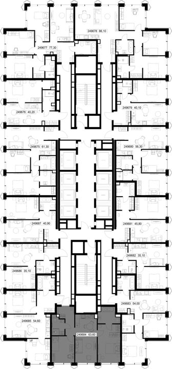 2-комнатная квартира, 63,6 м² — фото 2