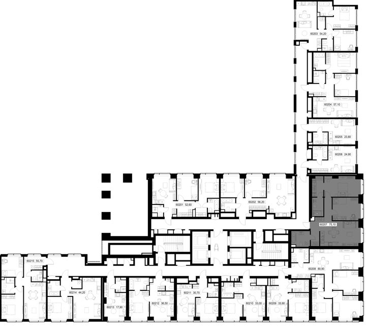 2-комнатная квартира, 75,1 м² — фото 2