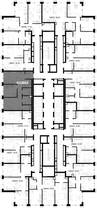 2-комнатная квартира, 61,5 м² — фото 2