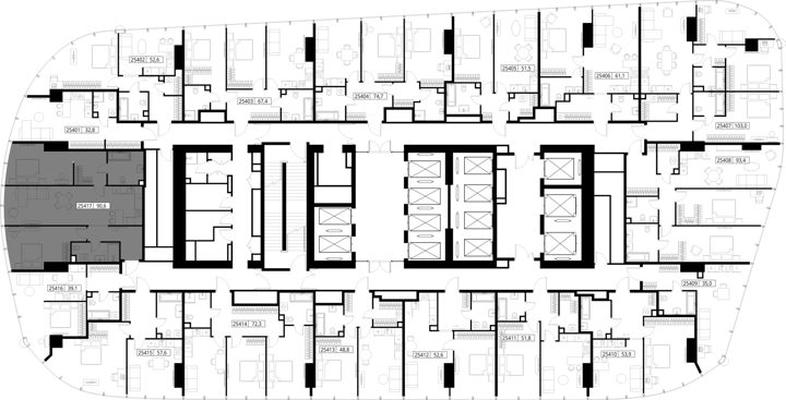 2-комнатная квартира, 90,6 м² — фото 2