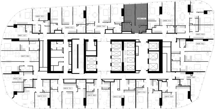 1-комнатная квартира, 51,5 м² — фото 2