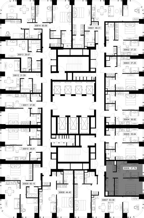 1-комнатная квартира, 37,8 м² — фото 2