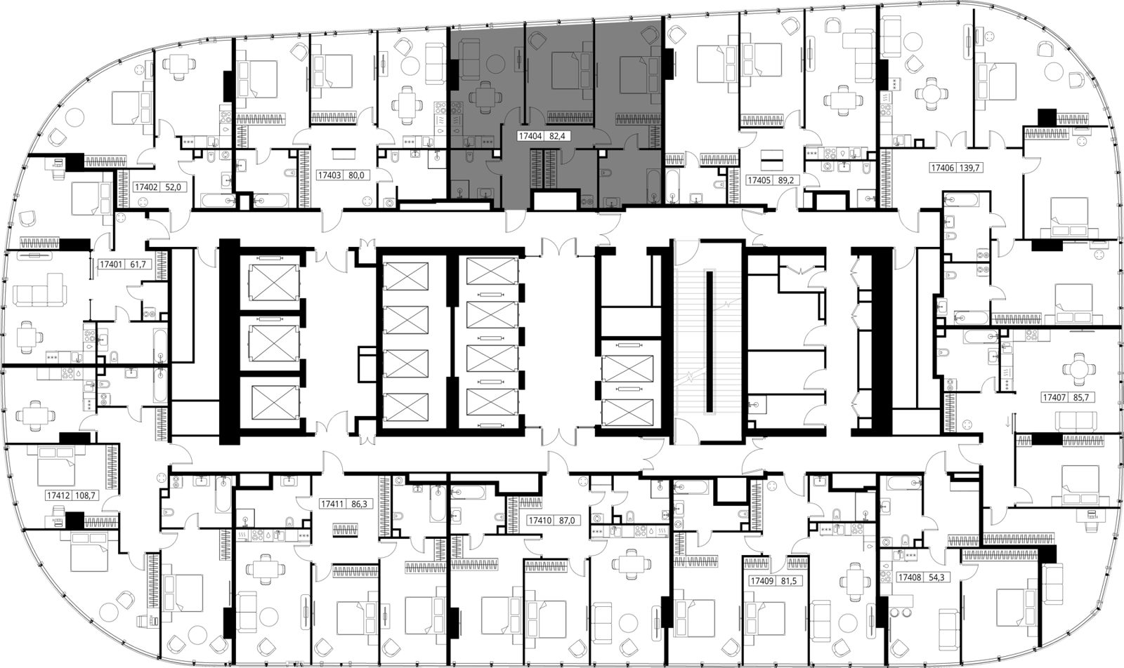 2-комнатная квартира, 82,4 м² — фото 2