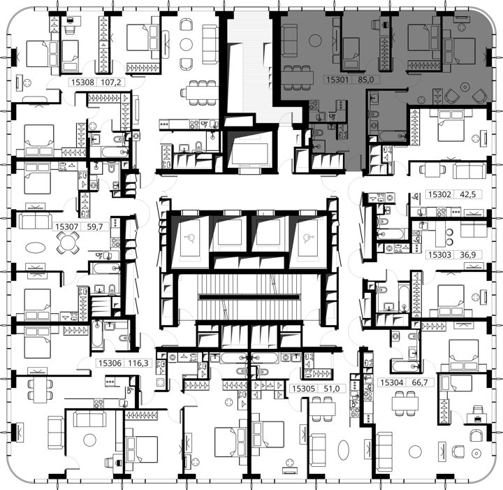 3-комнатная квартира, 85 м² — фото 2